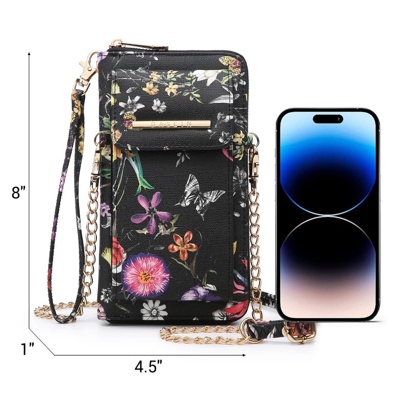 Dasein Crossbody Bag Phone Purse Handbag for Women Shoulder Bag Credit Card Wristlet Wallet with Multi Pockets - Image 4